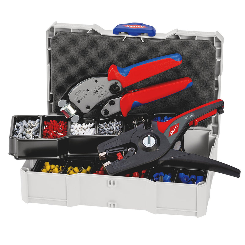 Draper 26148 KNIPEX 97 90 14 Crimp Assortment for Wire Ferrules, 1 x 97 53 18, 1 x 12 52 195, 9 x Wire Ferrule Sets