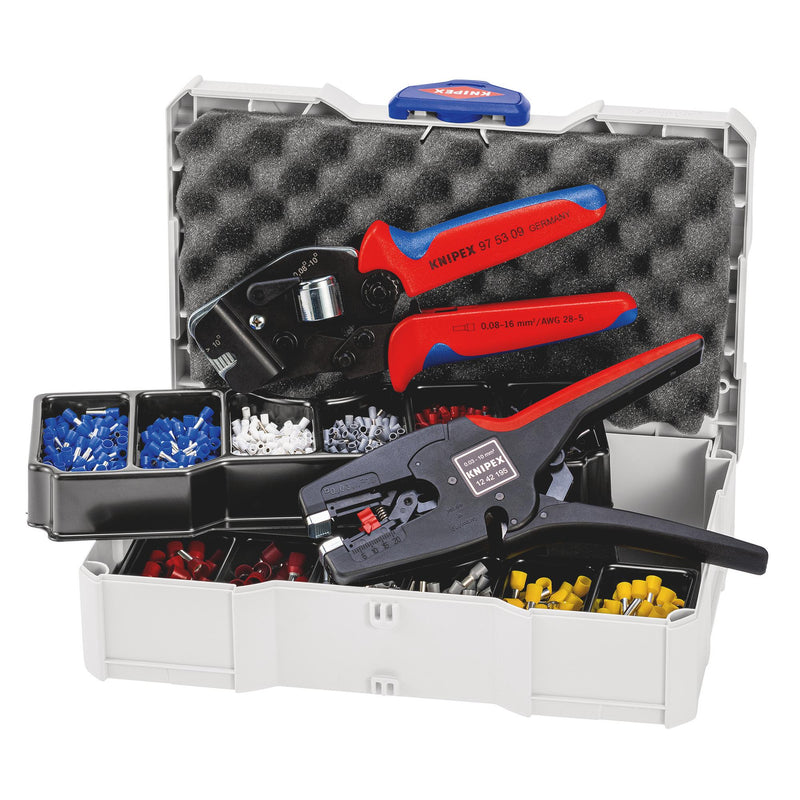 Draper 26149 KNIPEX 97 90 17 Crimp Assortment for Wire Ferrules, 1 x 12 42 195, 1 x 97 53 09, 8 x Wire Ferrule Sets