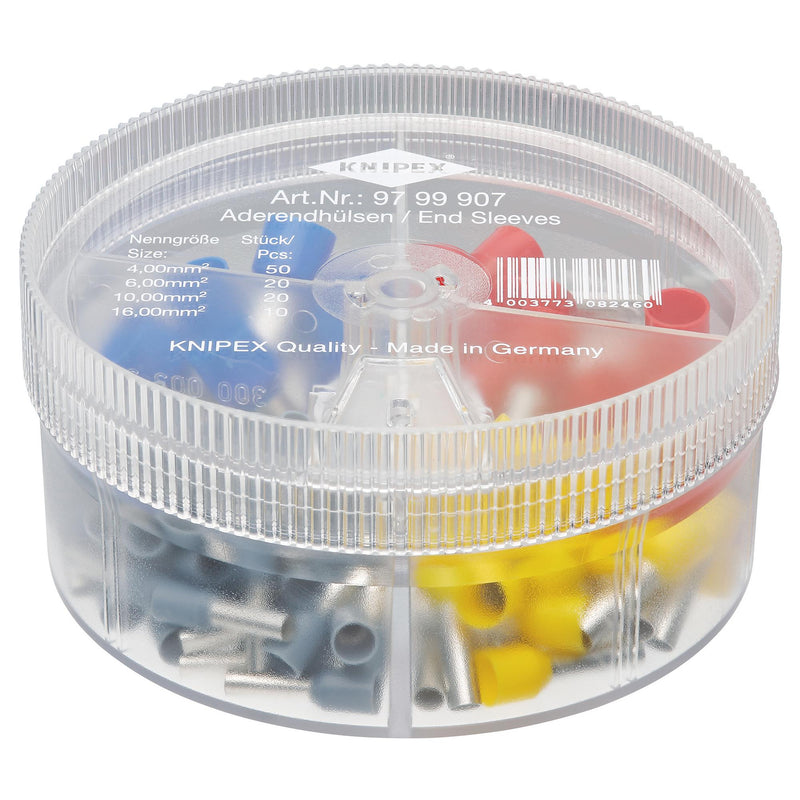 Draper 26153 KNIPEX 97 99 907 Assortment Boxes with 100 Insulated Wire Ferrules, 4 parts