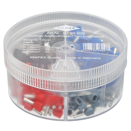 Draper 26154 KNIPEX 97 99 908 Assortment Boxes with 200 Twin Wire Ferrules, 4 Parts