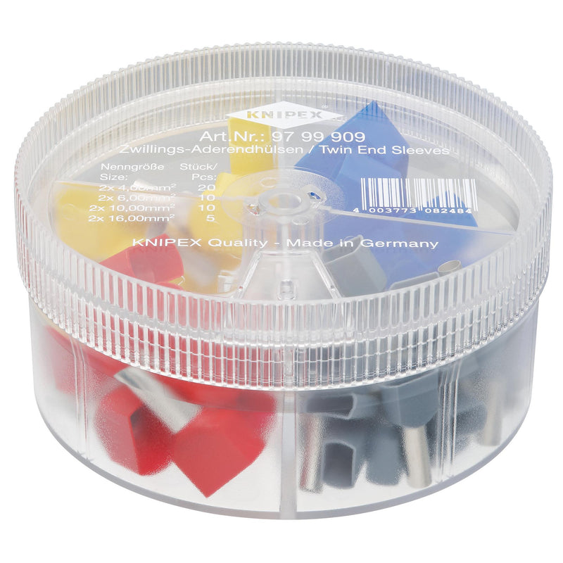 Draper 26155 KNIPEX 97 99 909 Assortment Boxes with 45 Twin Wire Ferrules, 4 parts