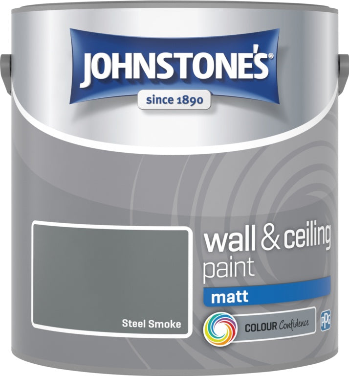 Johnstone's Wall & Ceiling Matt 2.5L Steel Smoke