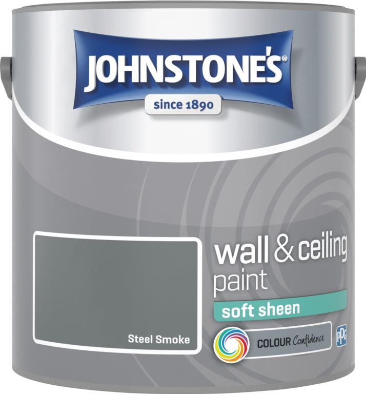 Johnstone's Wall & Ceiling Soft Sheen 2.5L Steel Smoke