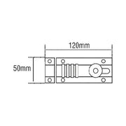 Squire CombiBolt 4 Re-Codable Locking Bolt Chrome 120mm Squire - RockBottom Nothampton