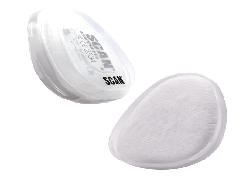 Scan Twin Half Mask P2 Replacement Particle Filter Material (Pack of 2)