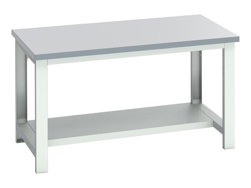 Bott Cubio Bench with Half Shelf, Laminate Top 1500 x 900mm
