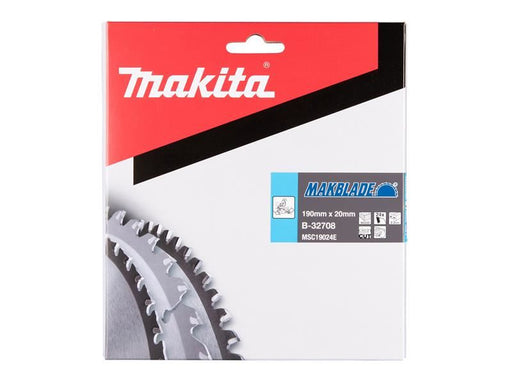 Makita B-32708 MAKBLADE Mitre Saw Blade 190 x 20mm x 24T Makita - RockBottom Northampton 
