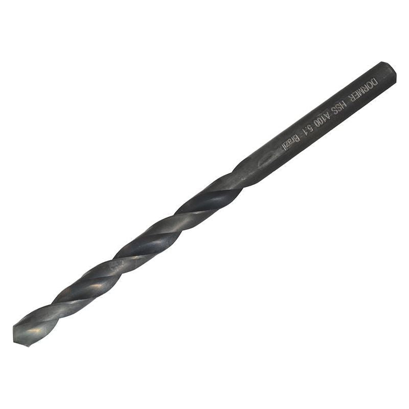 Dormer A100 HSS Jobber Drill Bit 5.10mm OL:86mm WL:52mm Dormer - RockBottom Northampton