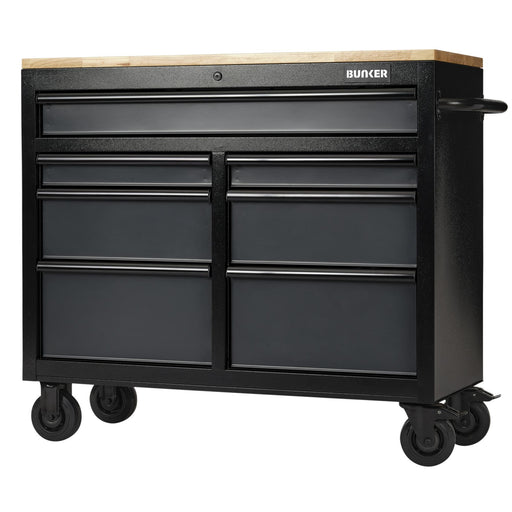 Draper 27207 BUNKER® 7 Drawer Workbench Roller Tool Cabinet, 41", Grey