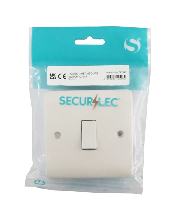 Securlec 1 Gang Intermediate Switch Round Edge