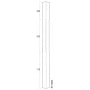 Cheshire Mouldings Stop Chamfered Newel Pine