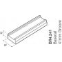 Cheshire Mouldings Oak Baserail 2.4m x 41mm