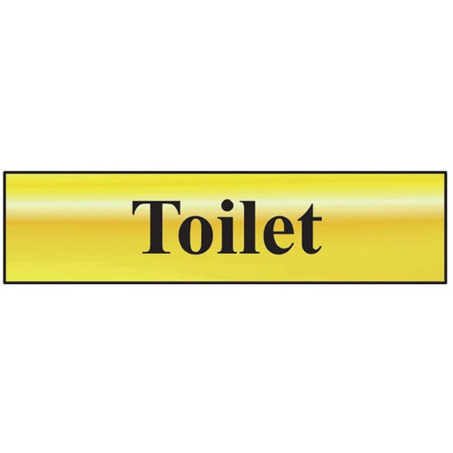 Scan Toilet - Polished Brass Effect 200 x 50mm Scan - RockBottom Nothampton