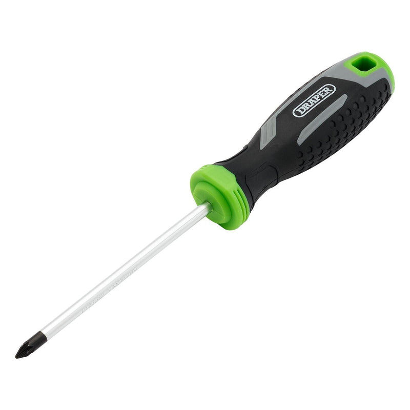 Draper Pozi Soft Grip Screwdriver, PZ1 x 100mm Draper - Town Tools