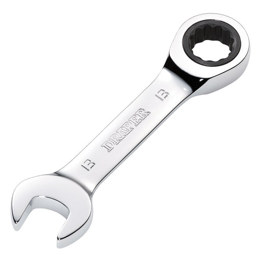 Draper 27891 Draper HI-TORQ® Metric Stubby Ratchet Combination Spanner, 13mm