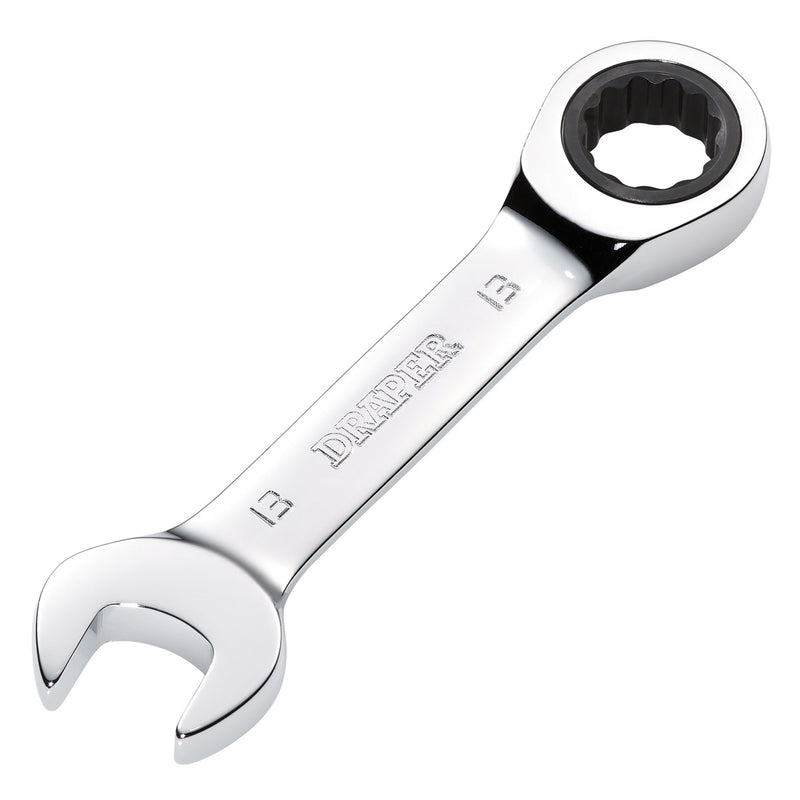 Draper 27891 Draper HI-TORQ® Metric Stubby Ratchet Combination Spanner, 13mm