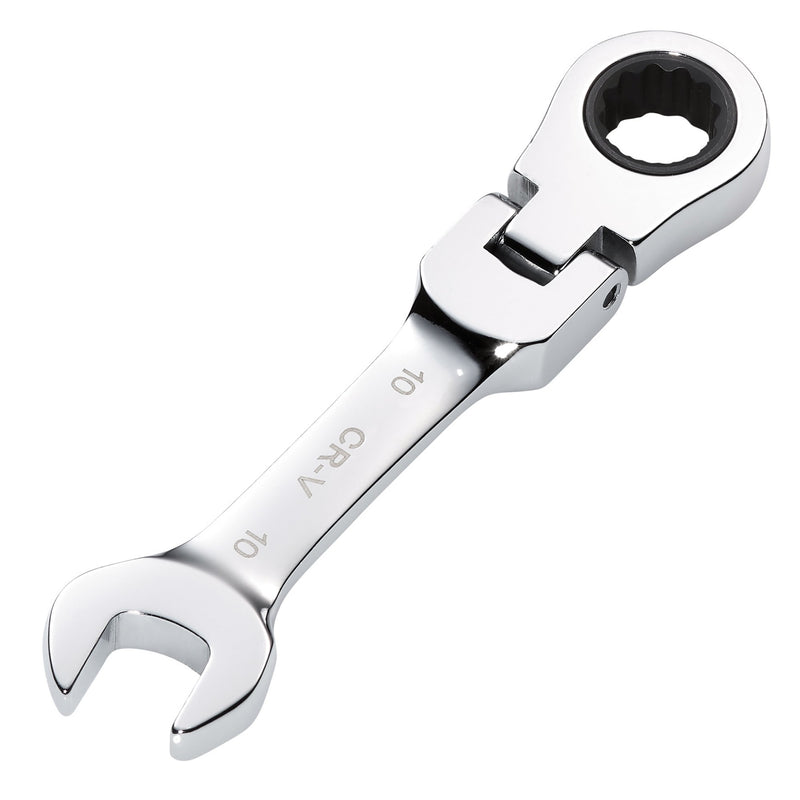 Draper 27965 Draper HI-TORQ® Metric Stubby Flexible Head Ratchet Combination Spanner, 10mm