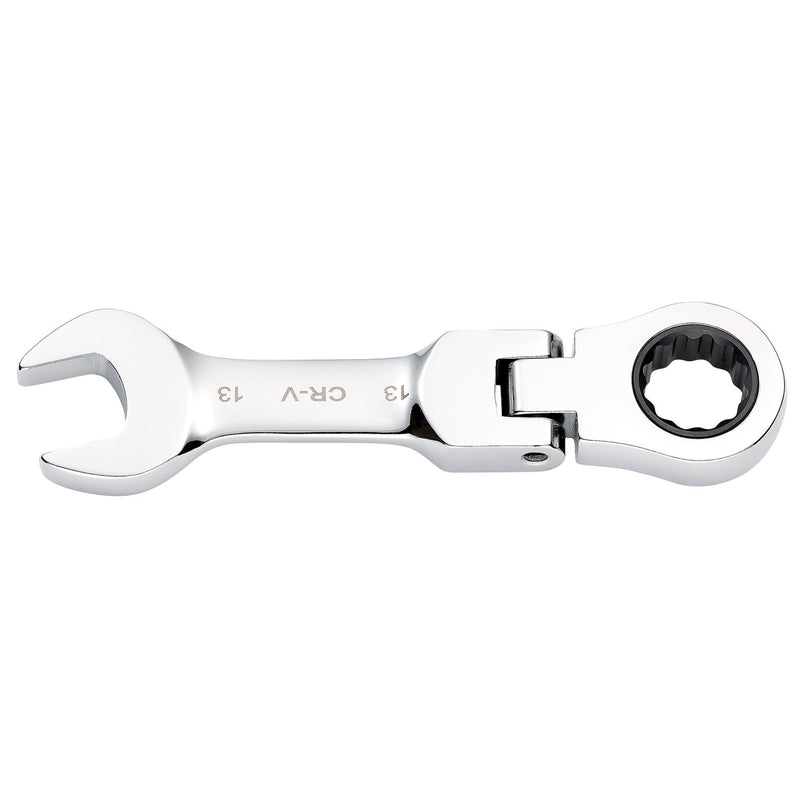 Draper 27969 Draper HI-TORQ® Metric Stubby Flexible Head Ratchet Combination Spanner, 13mm