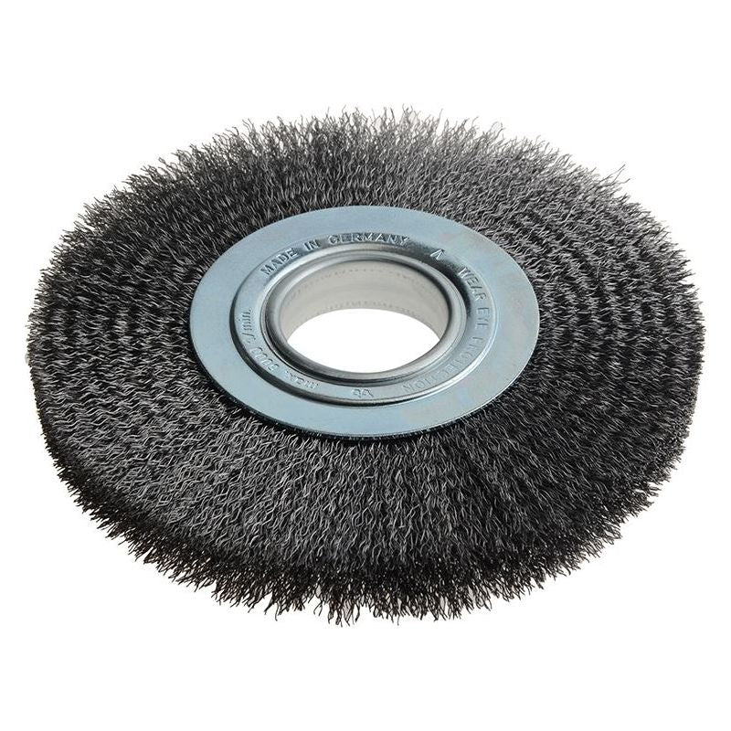 Lessmann Wheel Brush D200mm x W24-27 x 50 Bore Steel Wire 0.35 + Adaptors Set 3 Lessmann - RockBottom Northampton