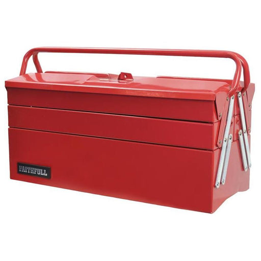 Faithfull Metal Cantilever Toolbox - 5 Tray 49cm (19in) Faithfull - RockBottom Northampton