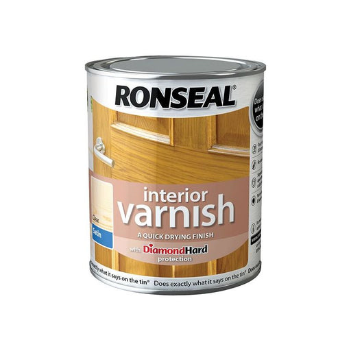 Ronseal Interior Varnish Quick Dry Satin Clear 250ml Ronseal - RockBottom Nothampton