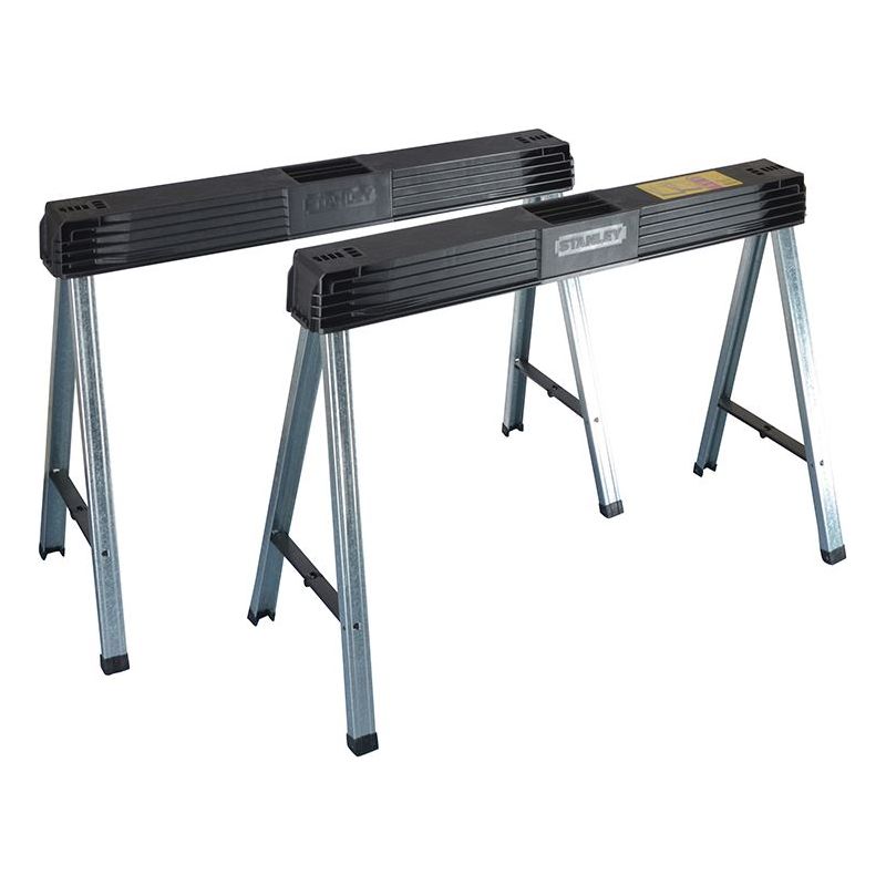 Stanley® Hand Tools Folding Metal Leg Sawhorses (Twin Pack) STANLEY® Hand Tools - RockBottom Nothampton