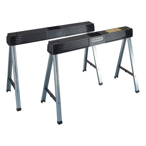 Stanley® Hand Tools Folding Metal Leg Sawhorses (Twin Pack) STANLEY® Hand Tools - RockBottom Nothampton