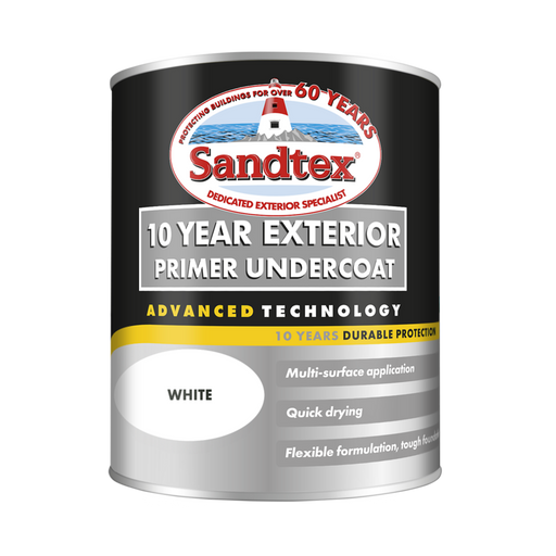 Sadtex 10 Year Exterior Primer, Undercoat White 750ml
