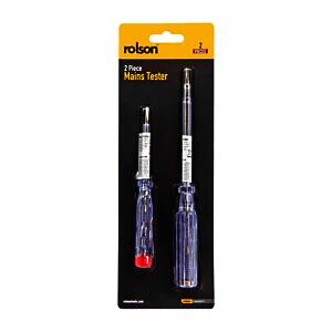 Rolson Mains Tester Screwdriver Set 2 Piece