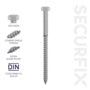 Securfix Coach Screws DIN571 M6 x 100mm Pack of 100