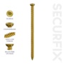 Securfix Concrete Frame Screws 7.5 x 182mm Box of 100