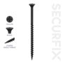 Securfix Collated Drywall Screws 7 x 1 ½" - 3.9 x 38mm Pack of 1000