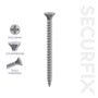 Securfix A2 Stainless Steel Multi-Purpose Screws 6 x 1"-3.5 x 25mm | Pack of 200