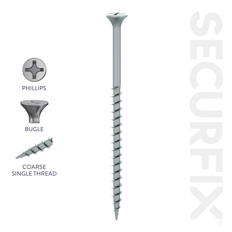 Securfix Drywall Screws 6 x 1 ½"-3.5 x 38mm | Pack of 1000