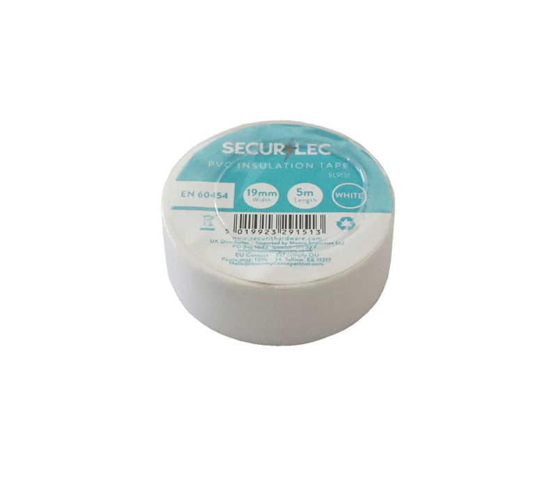 Securlec PVC Insulation Tape Pack 10 White 5m