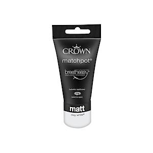 Crown Breatheasy Matt Emulsion Tester Pot 40ml Clay White