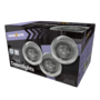 Powermaster 3 Pack Fixed GU10 Downlights Brushed Chrome