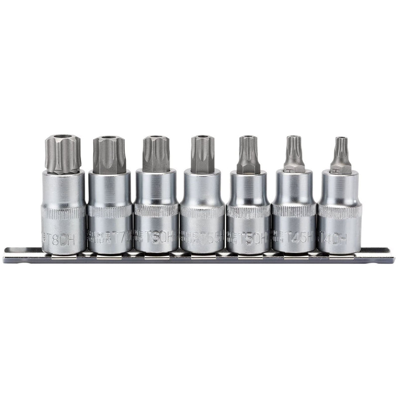 Draper TX-STAR Security Socket Bit Set, 1/2" Sq. Dr., 55mm (7 Piece) Draper - Town Tools 