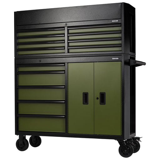 Draper Bunker 13 Drawer Combined Roller Cabinet and Tool Chest, 52", Green Draper - Town Tools