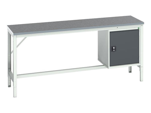 Bott Verso Bench with Cupboard, Lino Top 2000 x 600mm