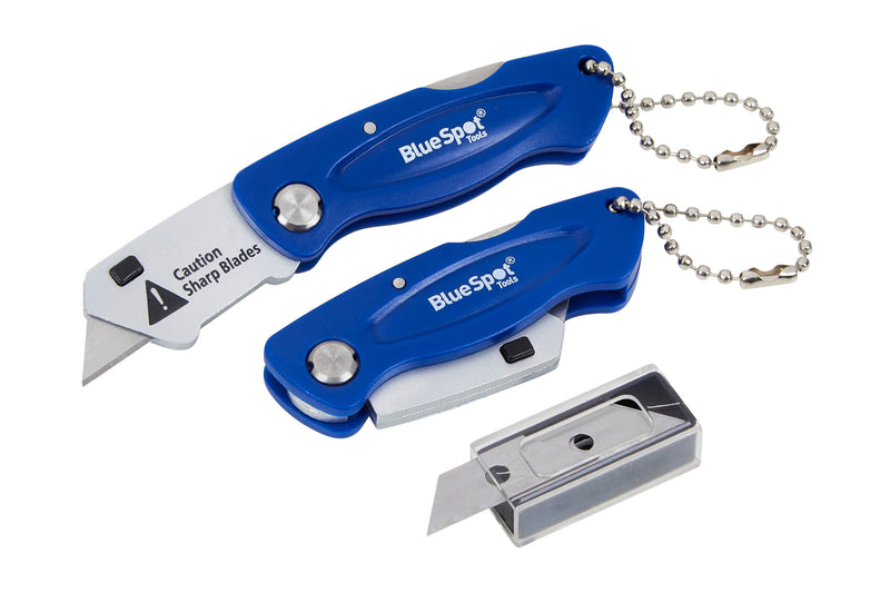 Blue Spot Tools 2 PCE Mini Folding Knife with Blades