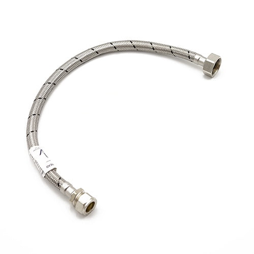 FLTC WRAS approved standard bore flexible tap connector 15mm x 3/4" x 500mm long