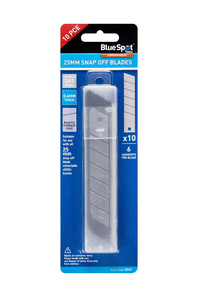 Blue Spot Tools 10 PCE SK5 Snap Off Blades