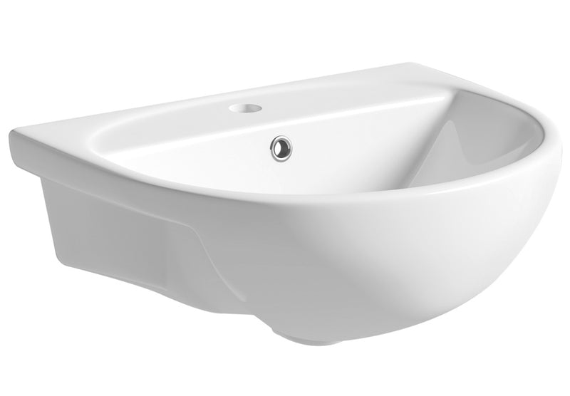 SP Cloakroom Collection Semi Recessed Basin 515mm W: 515mm D: 430mm