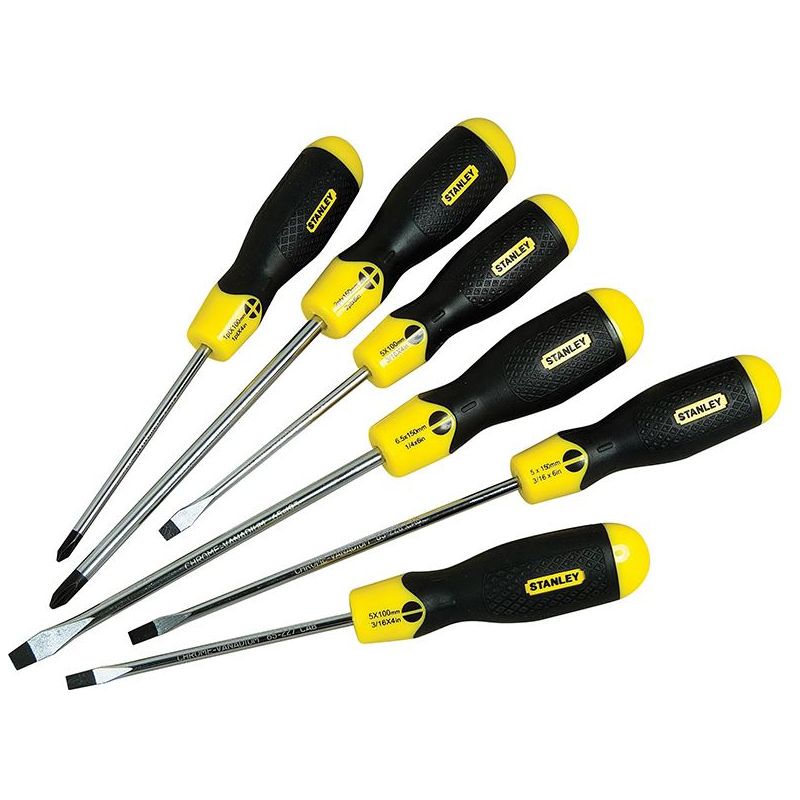 Stanley® Hand Tools Cushion Grip Screwdriver Set, 6 Piece STANLEY® Hand Tools - RockBottom Nothampton