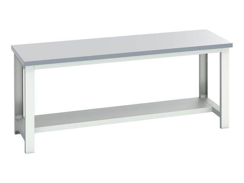 Bott Cubio Bench with Half Shelf, ESD Laminate Clad Top 2000 x 750mm