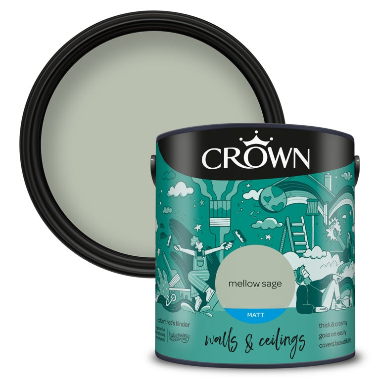 Crown Walls & Ceilings Matt 2.5L Mellow Sage