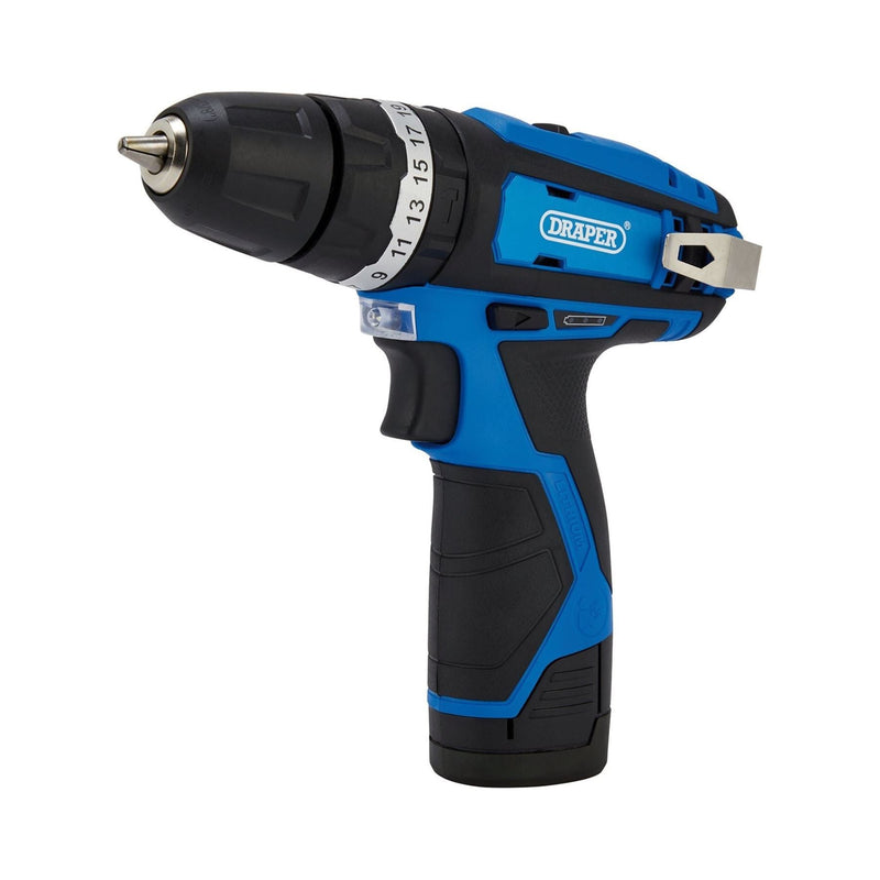 Draper 12V Combi Drill & Impact Driver, 2 x 1.5Ah Batteries, 1 x Fast Charger Draper - Town Tools