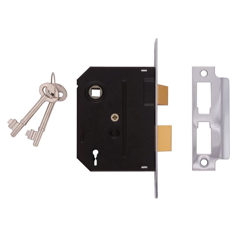 Union 2295 2 Lever Mortice Sashlock Chrome Finish 76mm 3 in Box UNION - RockBottom Northampton