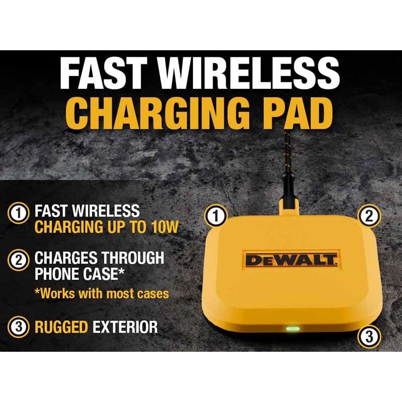 Dewalt Telecoms Fast Wireless Charging Pad DEWALT Telecoms - RockBottom Northampton